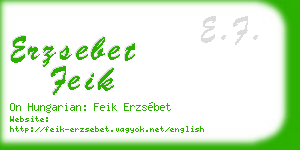 erzsebet feik business card